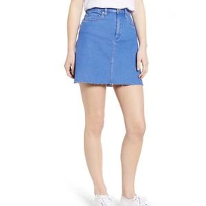 Blank NYC Friendly Skies A-Line Denim Mini Skirt